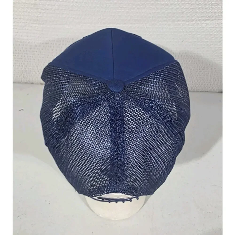 Vintage Canada Patch Trucker Hat Maple Leaf Blue Mesh Snapback
